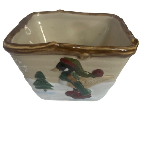 St. Nicholas Square Heartland Holiday Bowls Candy Dishes Food Set Of 2 - Picture 5 of 8